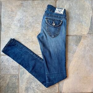True Religion Y2K Billy Super T Skinny Jeans Sz 27 Stretch RN #112790‎ CA #30427